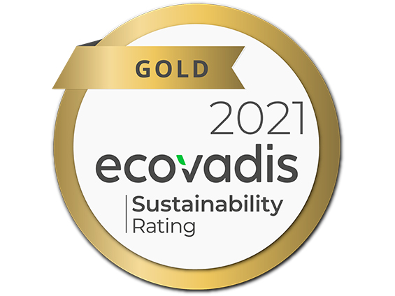 EcoVadis 2021 gold medal logo